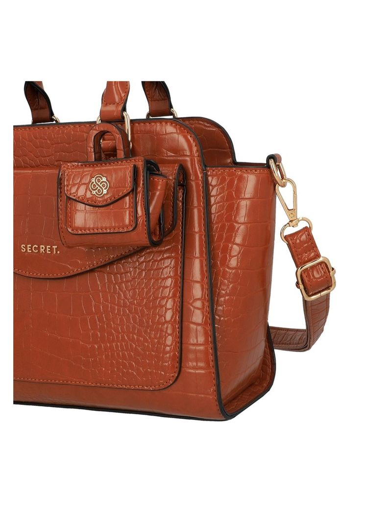Cartera Tote Secret Bucarest FW25 M Café-4