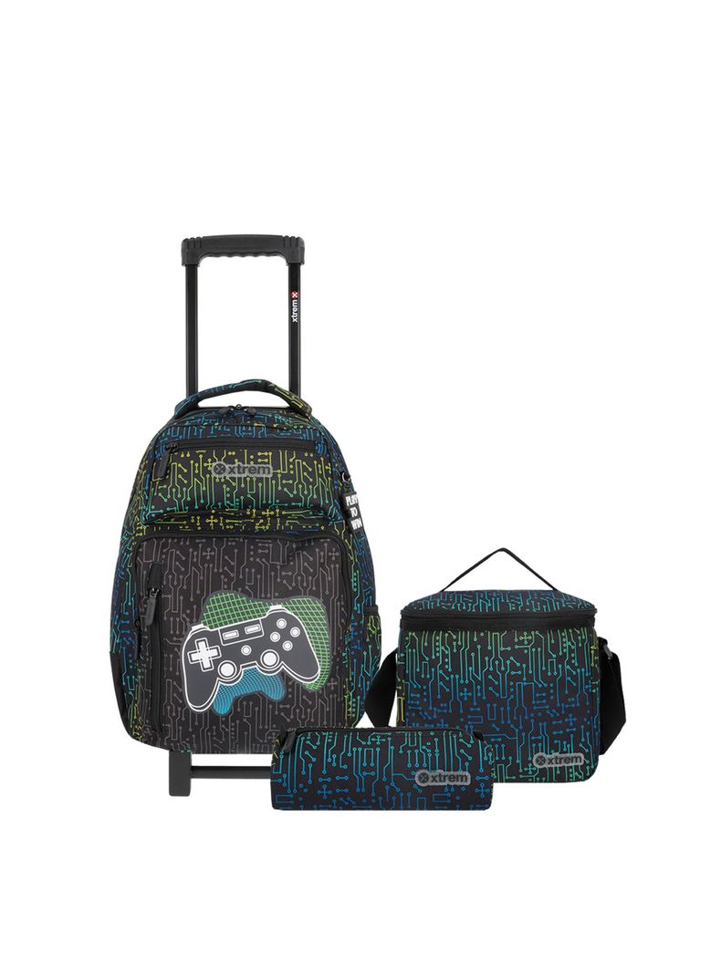 Pack Mochila con ruedas Xtrem Run 5XT Gamer Negro-0