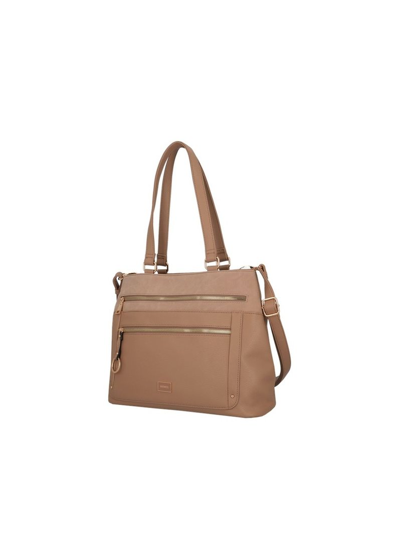 Cartera Tote Secret Lourdes FW25 L Tostado-1