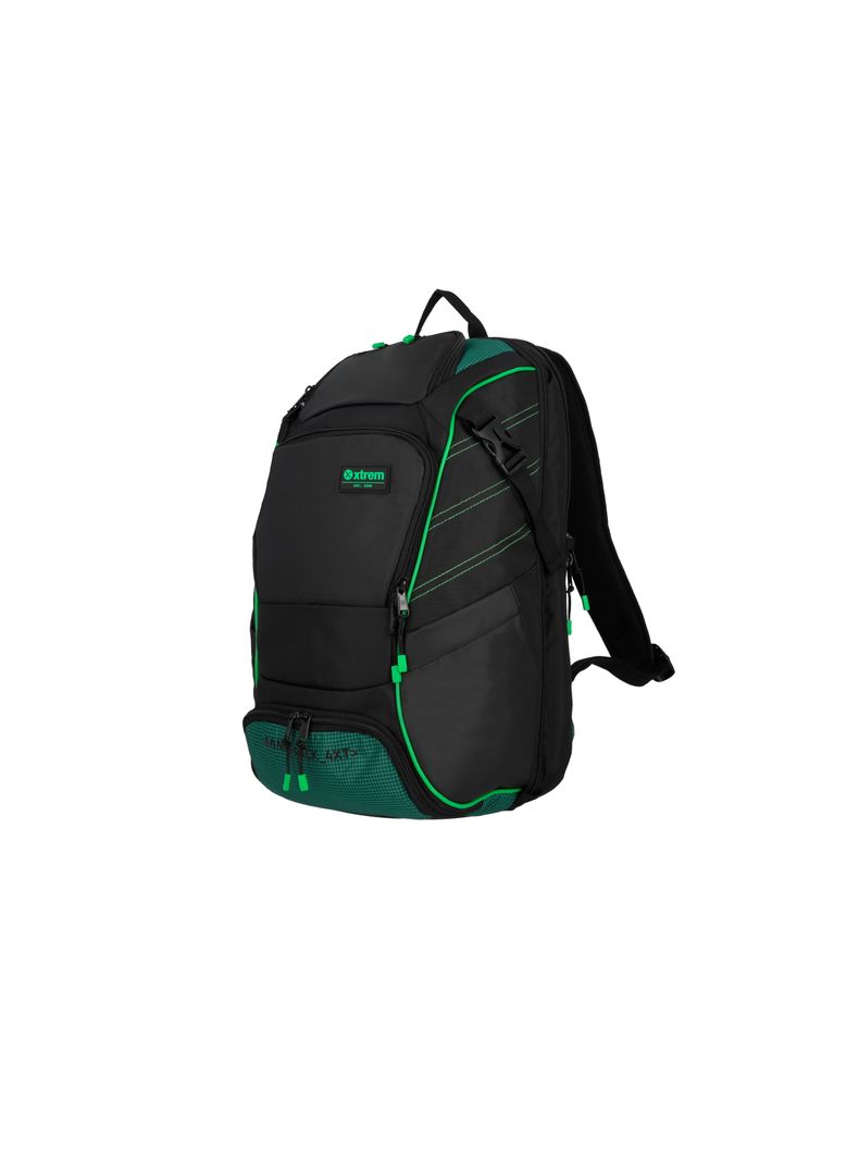Gamerpack Mochila Notebook Xtrem Negro/Verde 17"-1
