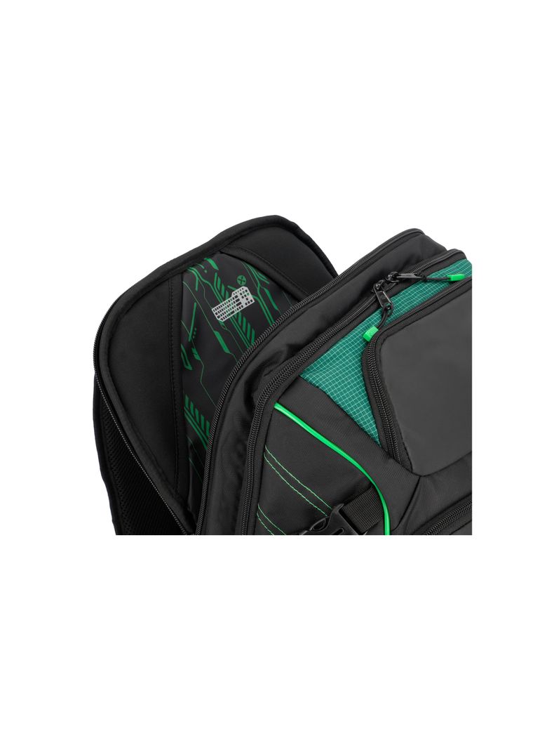Gamerpack Mochila Notebook Xtrem Negro/Verde 17"-8