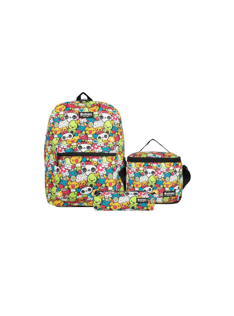 Triple Pack Mochila Niña Animales Xtrem Multicolor-0