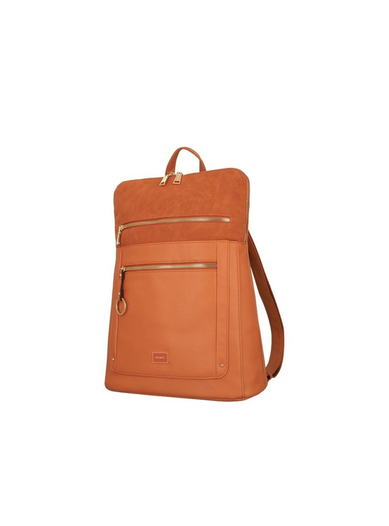 Mochila Notebook Secret Lourdes FW25 Café Medio 15"-1