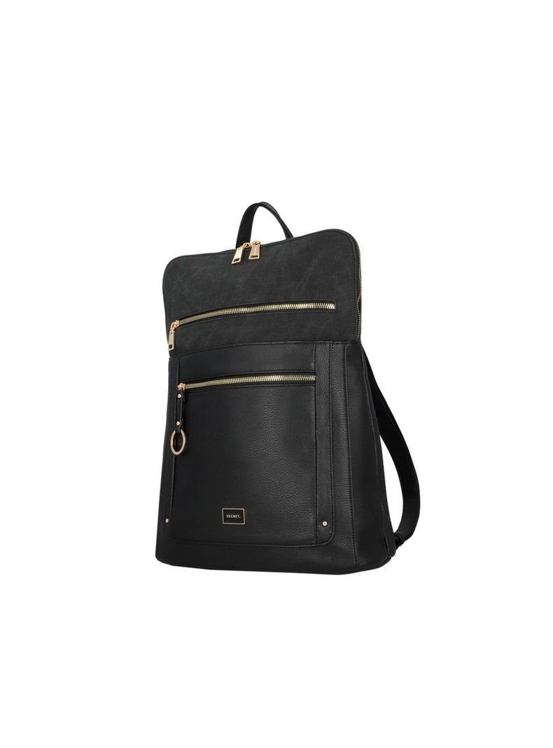Mochila Notebook Secret Lourdes FW25 Negro 15"-1