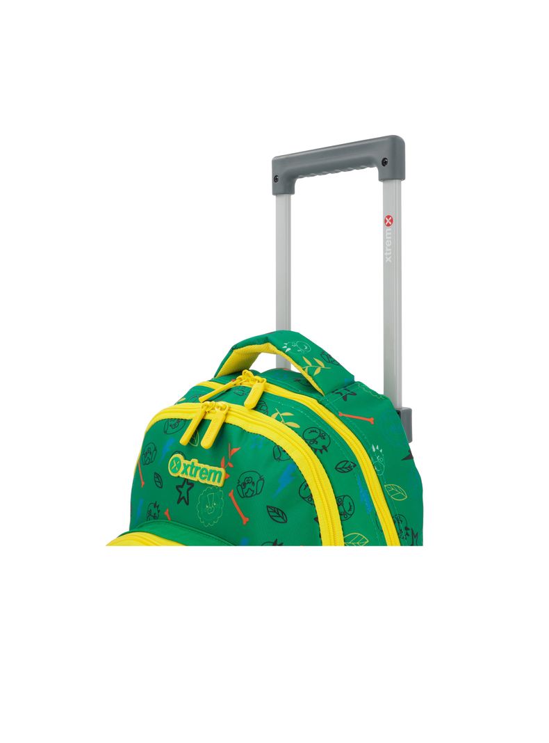 Mochila con ruedas Niño Xtrem Lincoln 4XT Verde-6