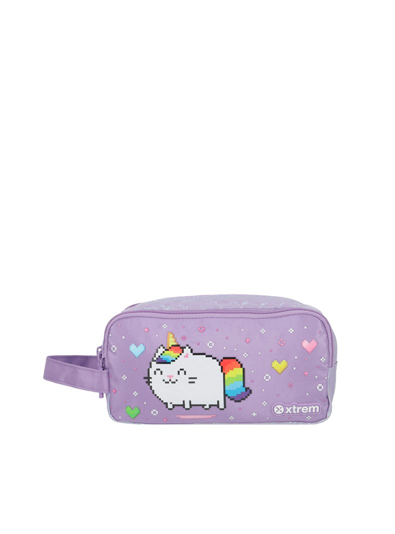 Estuche Xtrem University+ 5XT Gato Lila-0