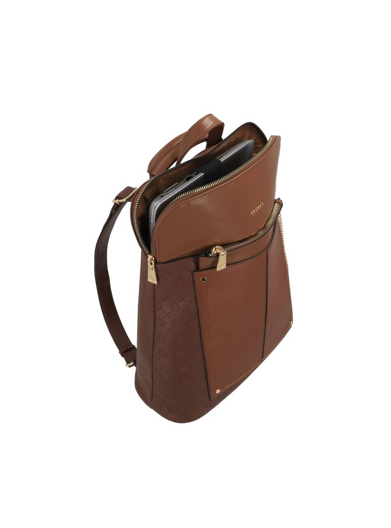Mochila Notebook Secret Polonia FW25 Café 14"-3