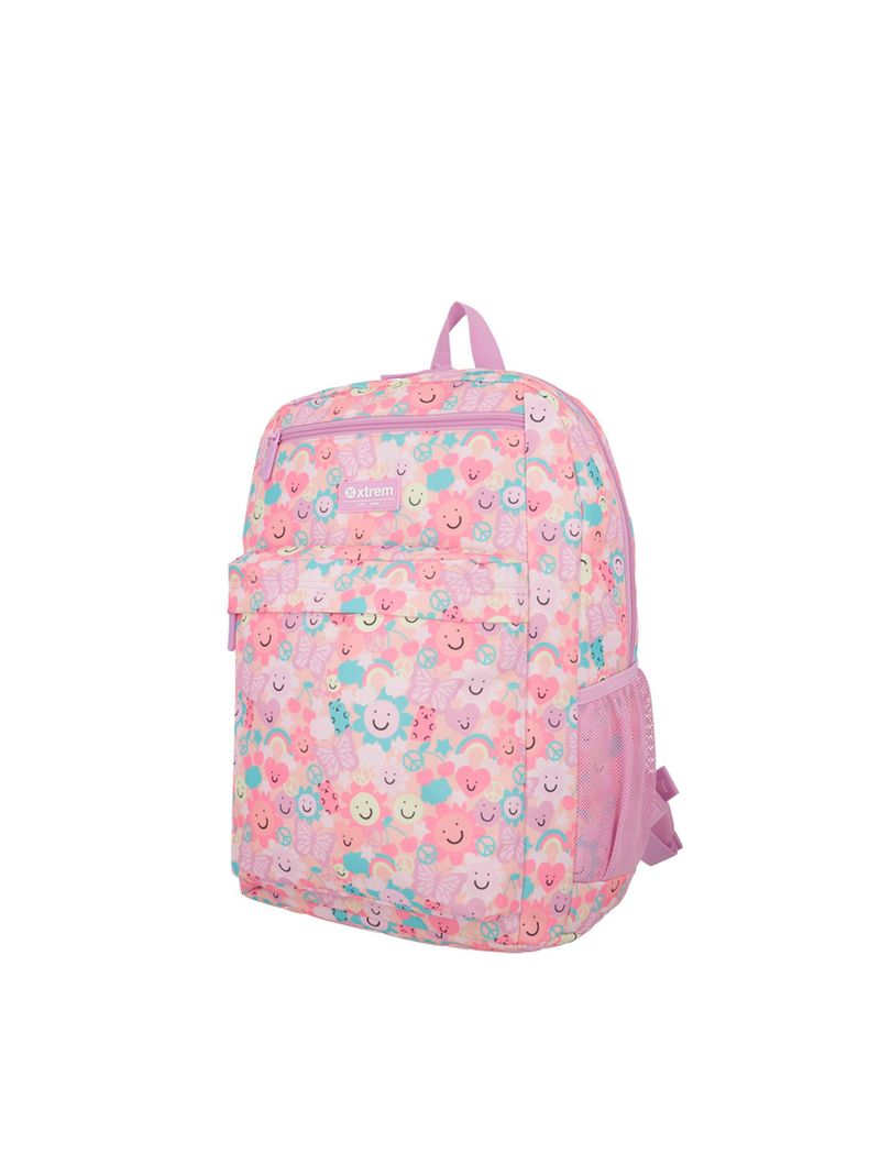 Megapack 2.0 5XT Mochila Niña Xtrem Flores Rosado-1