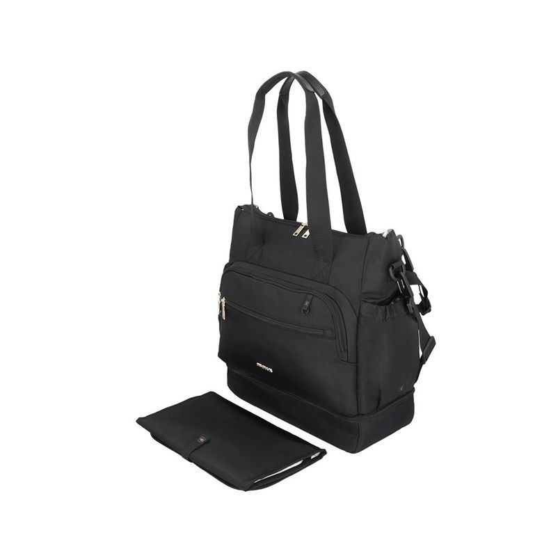 Bolso maternal Parentpack con mudador negro-11