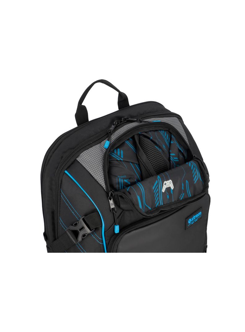 Gamerpack Mochila Notebook Xtrem Negro/Azul 17"-6