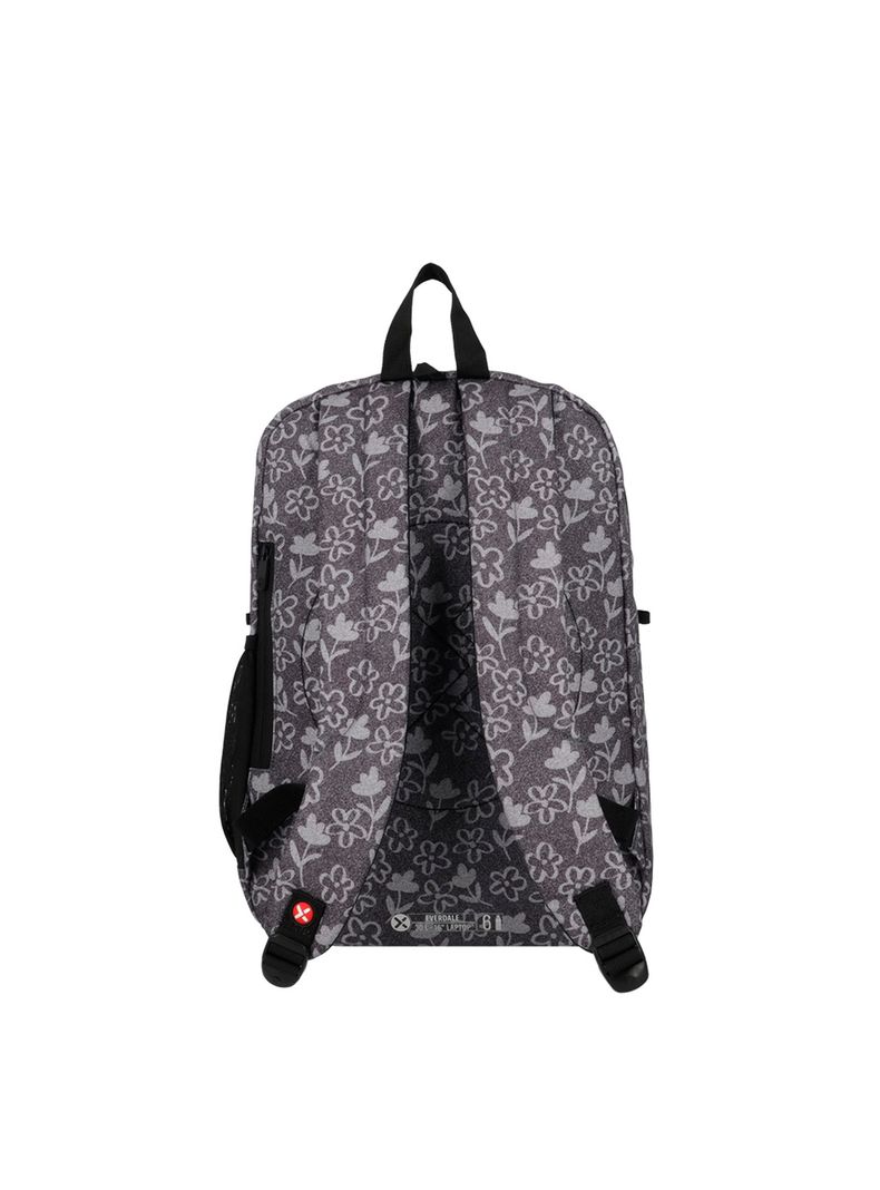 Mochila Notebook Xtrem Everdale 5XT Flores Negro 16"-2