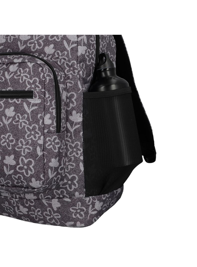 Mochila Notebook Xtrem Everdale 5XT Flores Negro 16"-5