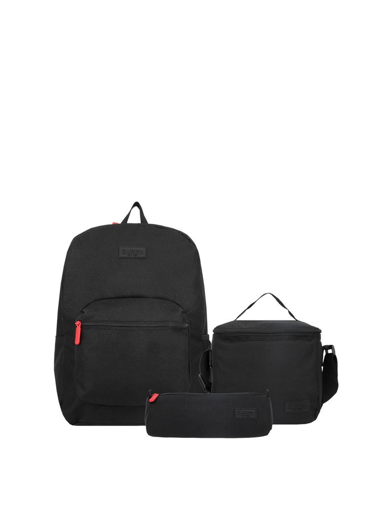 Triple Pack 5XT Mochila Niño Xtrem Negro/Rojo-0