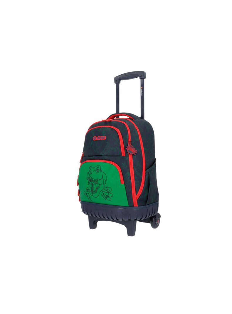 Mochila con ruedas Niño Xtrem Cross 2.0 Dino Azul-1
