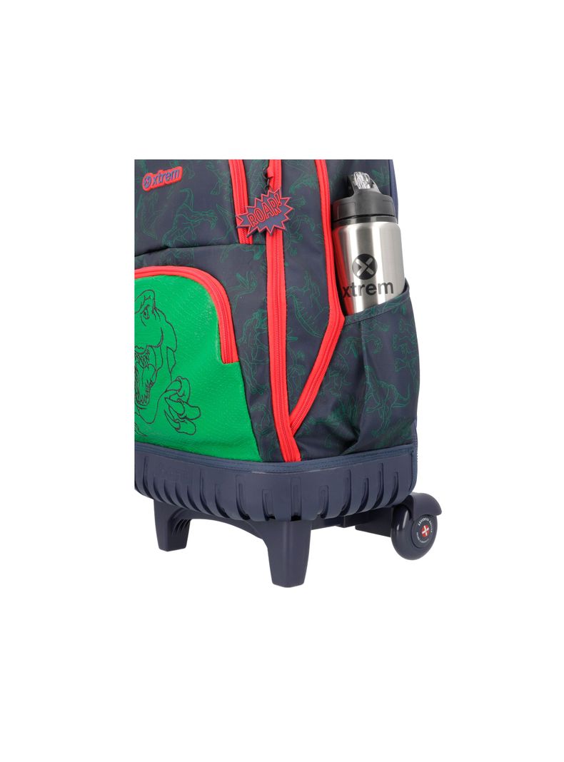 Mochila con ruedas Niño Xtrem Cross 2.0 Dino Azul-6
