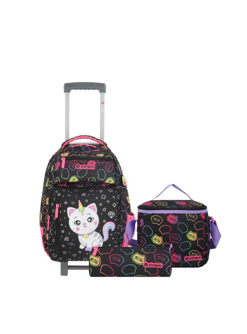 Pack Mochila con ruedas Xtrem Run 5XT Gato Negro-0