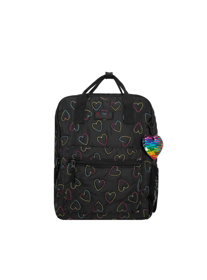 Mochila Notebook Xtrem Leia 5XT Corazones Negro 15"-0