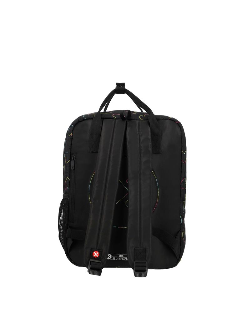 Mochila Notebook Xtrem Leia 5XT Corazones Negro 15"-2