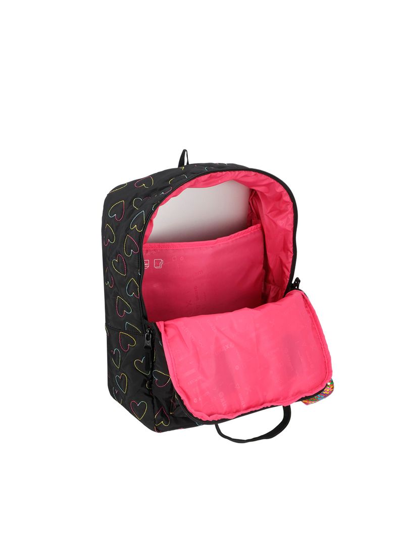 Mochila Notebook Xtrem Leia 5XT Corazones Negro 15"-3