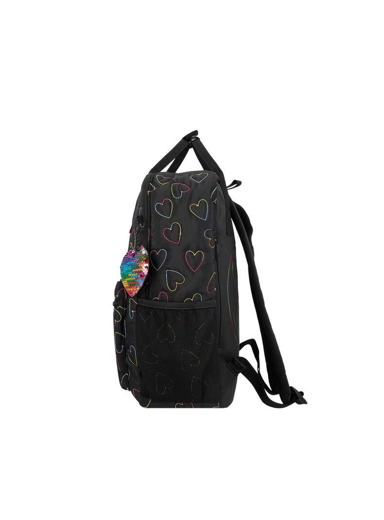 Mochila Notebook Xtrem Leia 5XT Corazones Negro 15"-4