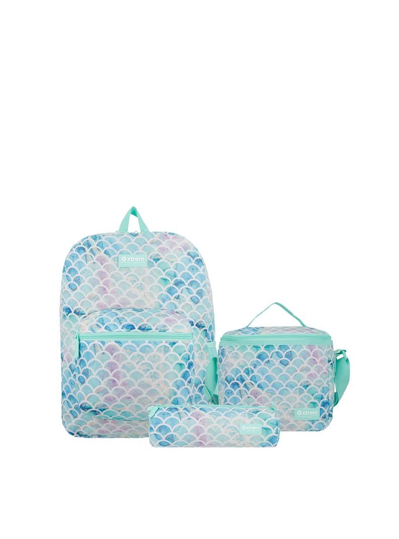 Triple Pack 5XT Mochila Niña Xtrem Verde Agua-0