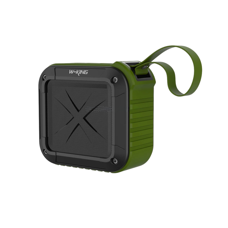 Parlante Bluetooth Outdoor IPX6 NFC FM 10 Horas W-KING S7  Verde
