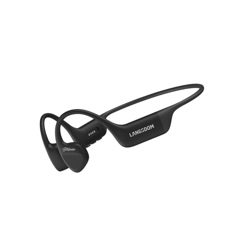 Audifonos Deportivos IPX8 Conduccion Osea Langsdom AirSwim Negro