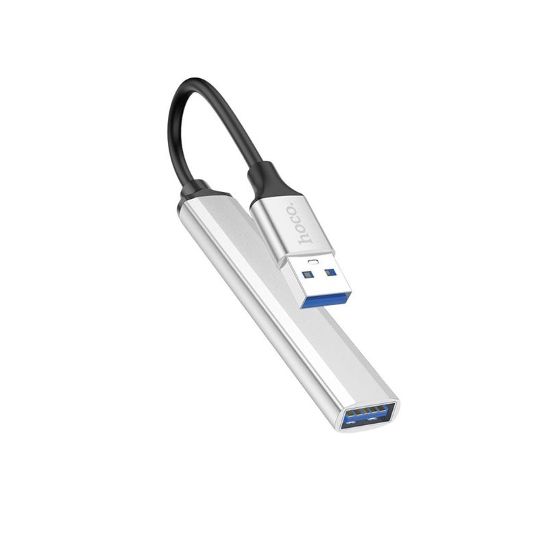 Adaptador Hub Tipo C 4 En 1 A Usb Hoco Hb26 Gris