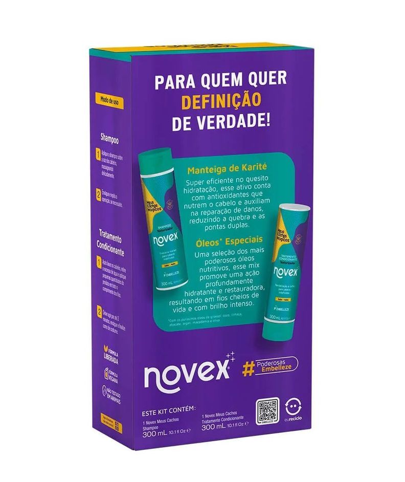 KIT SH/ACOND MEUS CACHOS MAGICOS 300ML NOVEX-3