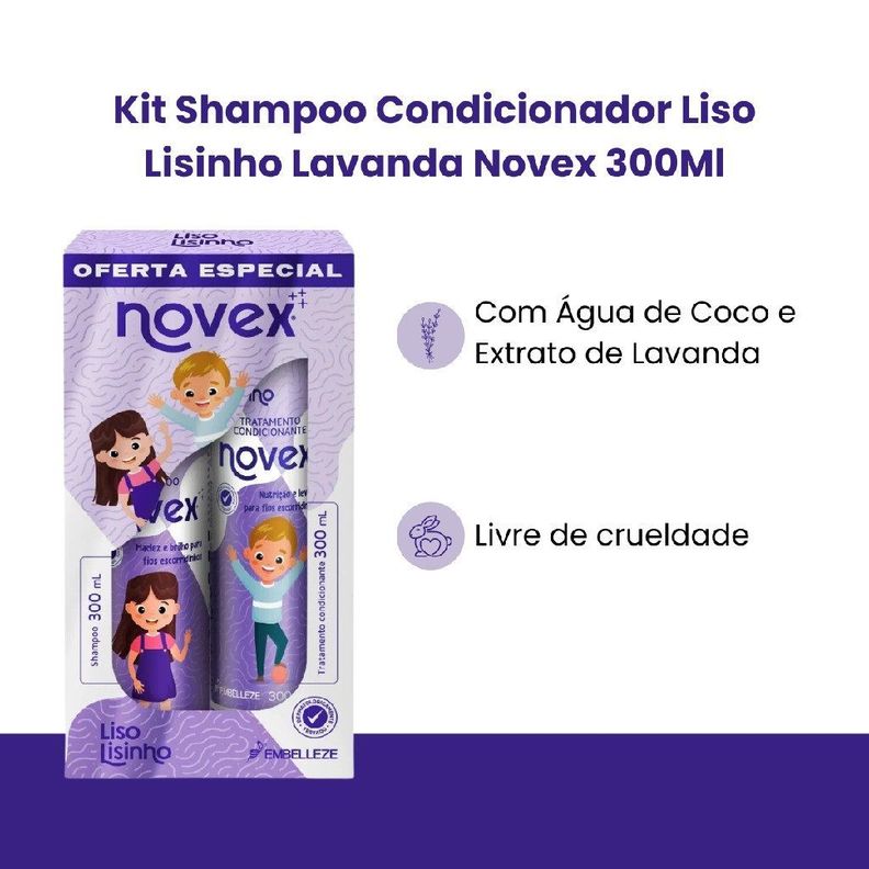 KIT SHACOND LISO LISINHO 300ML NOVEX-5