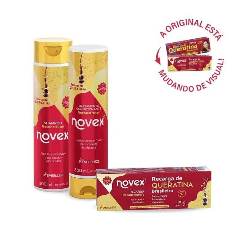 ACONDICIONADOR RECARGA DE QUERATINA NOVEX 300ML-2