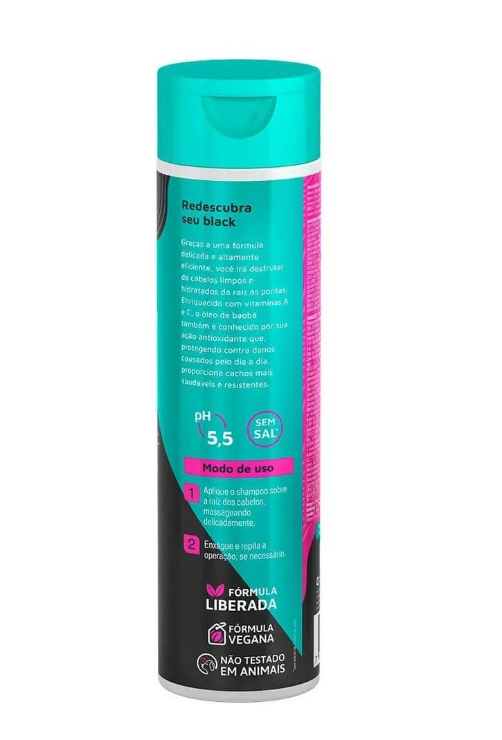 MEUS CACHOS SANTO BLACK HIDRATANTE SHAMPOO 300ml-1