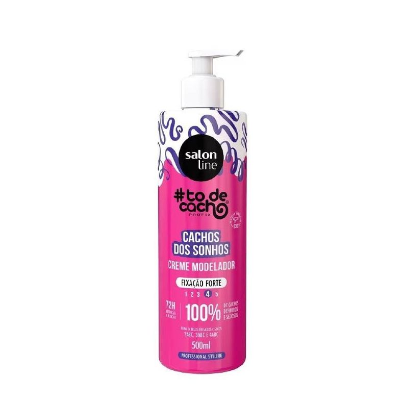 CREMA MODELADORA CACHOS DOS SONHOS FIX FORTE 500 ML SALON LINE