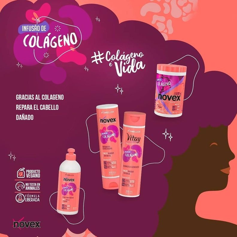 Shampoo Infusao Colágeno 300ml Novex-3