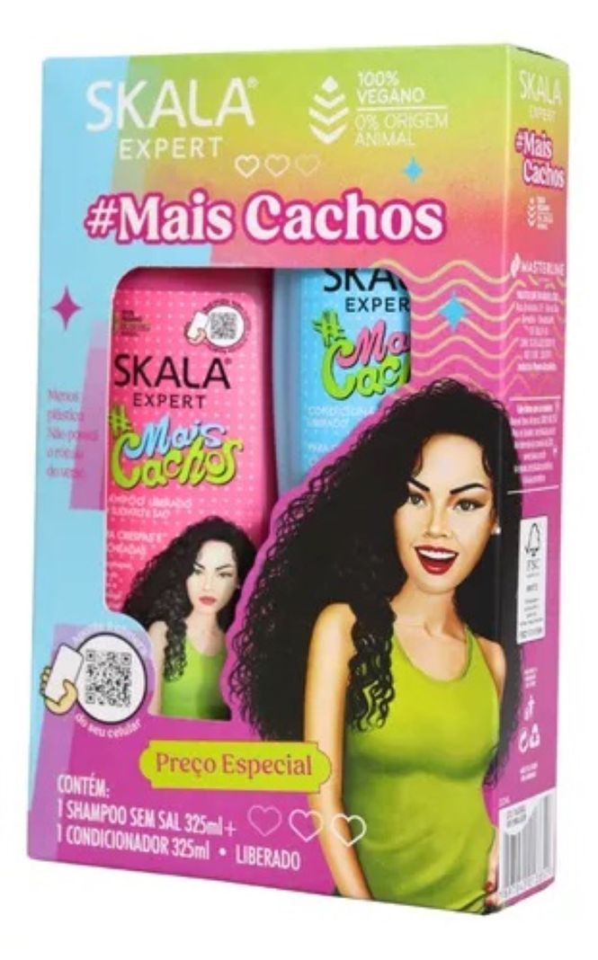 KIT SHAMPOO Y ACOND RIZOS PERFECTOS MAIS CACHOS SKALA EXPERT 650ML