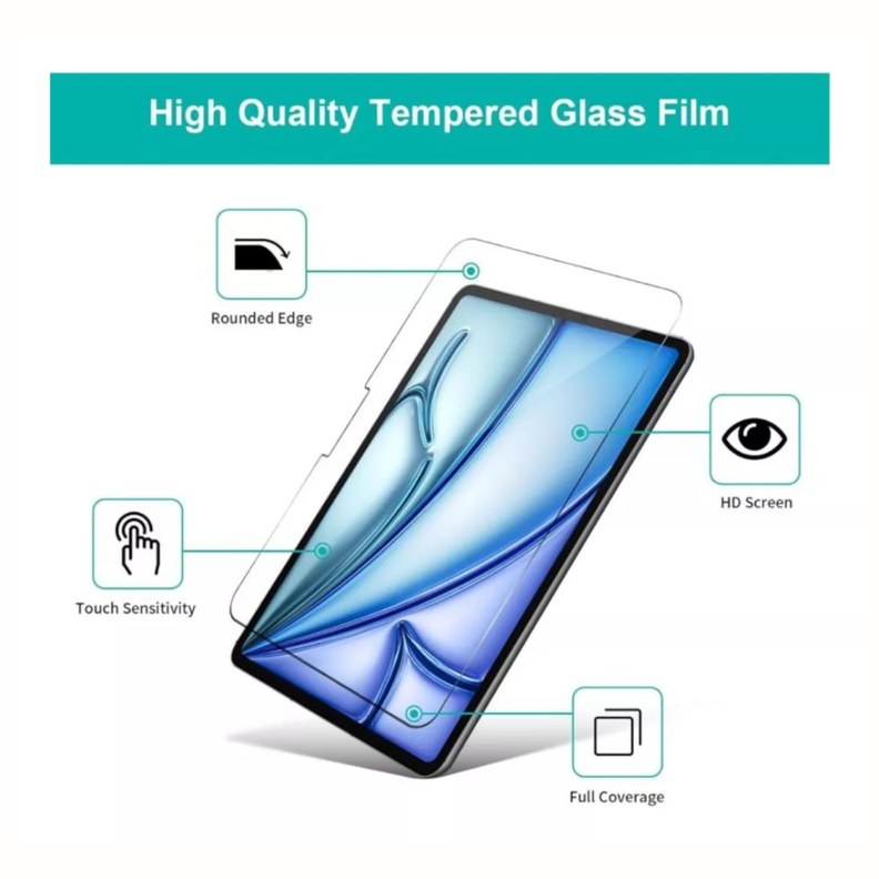 Lamina mica de vidro templado para iPad Air 11 M2 2024-2