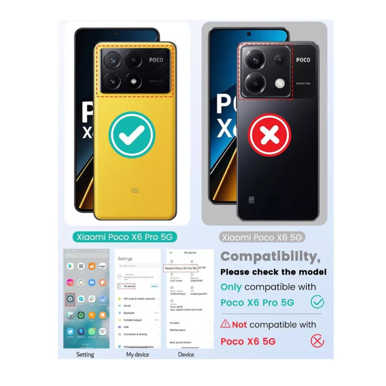 Carcasa Transparente Antigolpes para Poco X6 Pro 5g-1