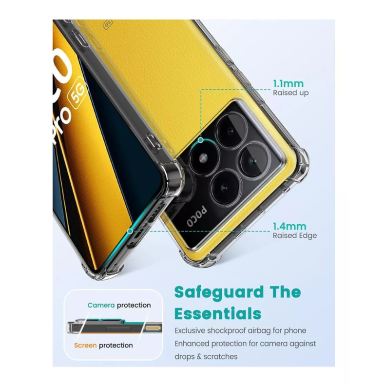 Carcasa Transparente Antigolpes para Poco X6 Pro 5g-4