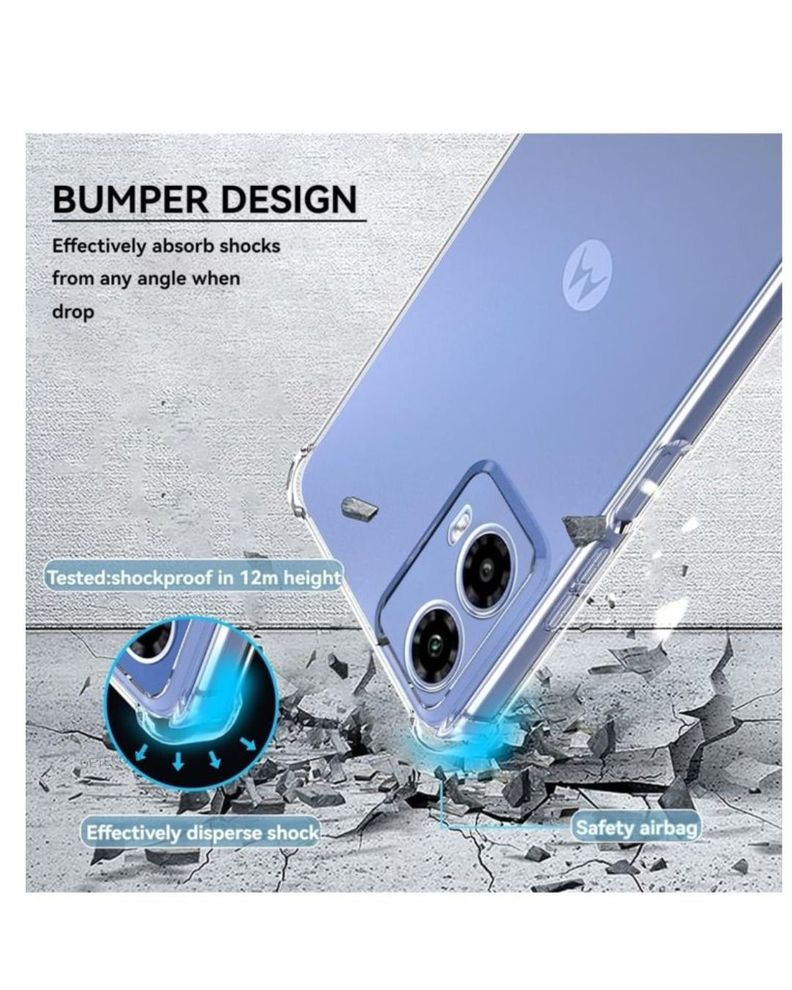 Carcasa transparente antigolpes para Motorola G55-1