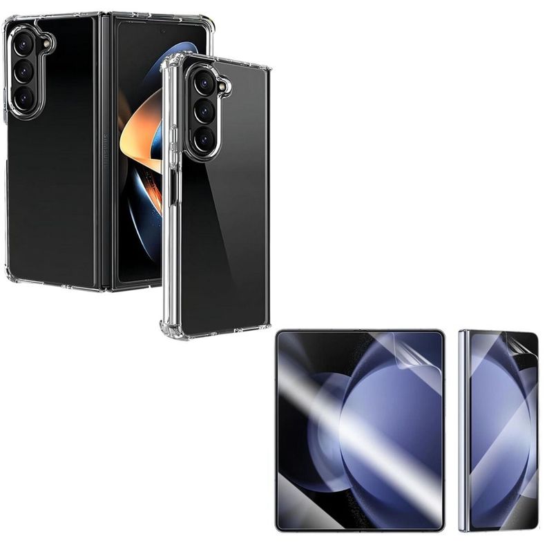 Carcasa Transparente Reforzada Para Samsung Z Fold 6 + Lamina Hidrogel-0