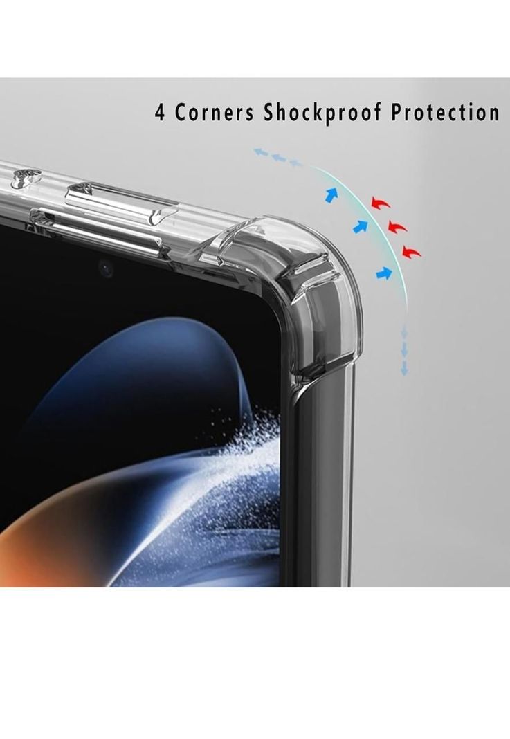 Carcasa Transparente Reforzada Para Samsung Z Fold 6 + Lamina Hidrogel-4