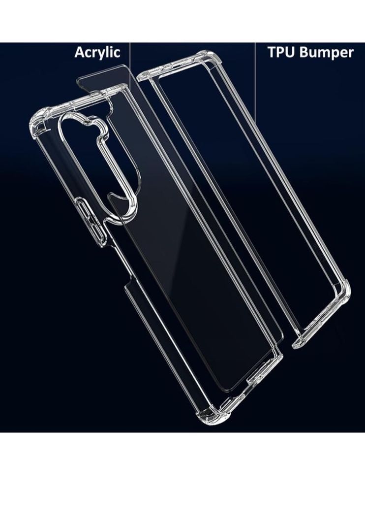 Carcasa Transparente Reforzada Para Samsung Z Fold 6 + Lamina Hidrogel-5