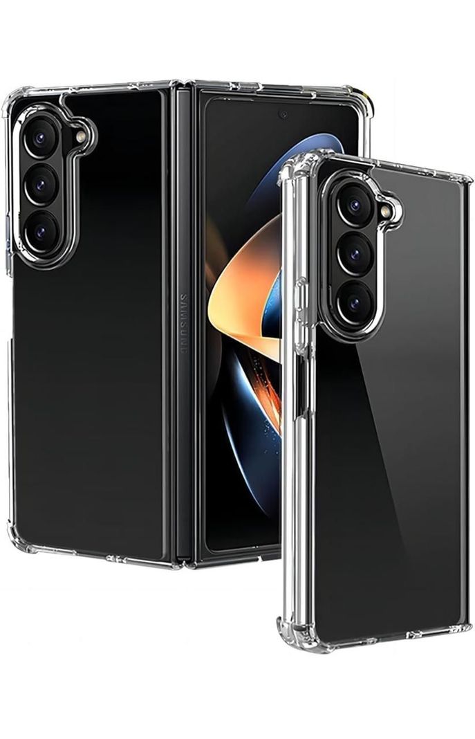 Carcasa Transparente Reforzada Para Samsung Z Fold 6 + Lamina Hidrogel-6