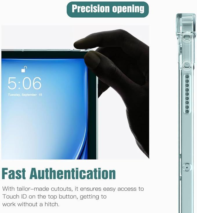 Carcasa Protectora Transparente Reforzada Para iPad Air 11 M,2 2024 -5