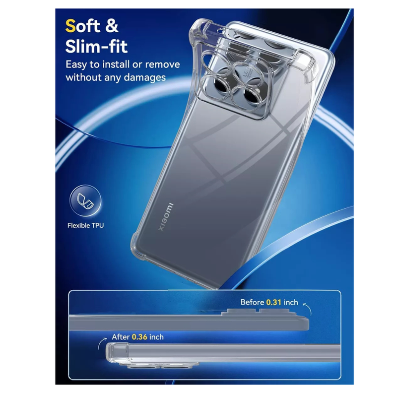 Carcasa Transparente Antigolpes para Xiaomi 14T 5G-4