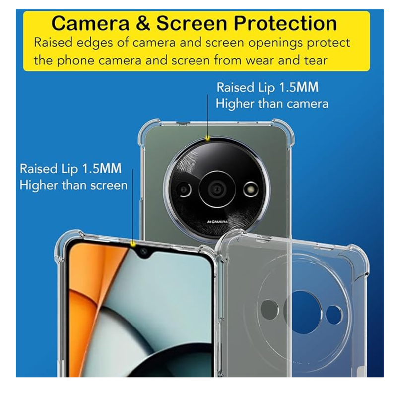 Carcasa transparente anti-golpe para Xioami Redmi A3 -5