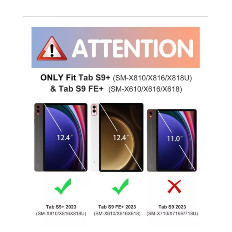 Funda Smart Cover Para Tablet Samsung S9 Fe Plus 12.4" -1