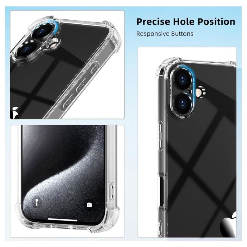 Carcasas Funda Transparente Antigolpes Para iPhone 16 Plus -2