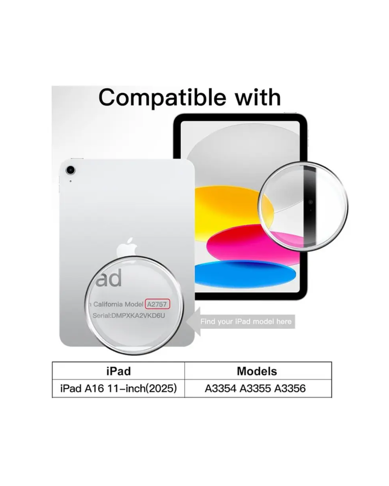 Carcasa Transparente Reforzada Para iPad 11th Gene A16 2025-1