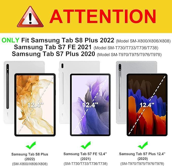 Lamina Mica Vidrio Templado Para Tablet S7 Fe / S7+ Plus / S8+ Plus 12.4" -1